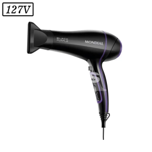 SECADOR DE CABELO MONDIAL BLACK PURPLE SCN-01 2000W 127V