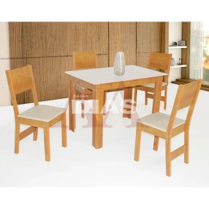 CJ MESA 4C SAO CARLOS MILENA RETANGULAR 108x68 FREIJO / OFF WHITE