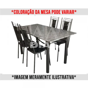 CJ MESA 4C SERRA TUBOS BELGICA NEW GRANITO 115X75 PRIMAVERA PRETO/PRAT