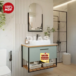 ESPELHEIRA MGM ORI METALON 44CM PISTACHE