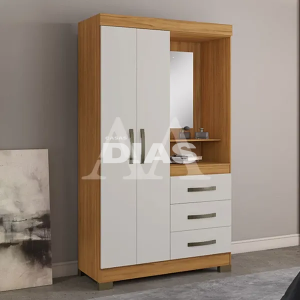 ROUPEIRO 2P. ABRIR 3G C/ ESPELHO NOTAVEL NT 5170 FREIJO TREND/OFF WHIT