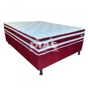 CJ BASE BOX/COLCHAO MOLAS ENSACADAS 138X188X58 DESIGN TALISMA VERMELHA