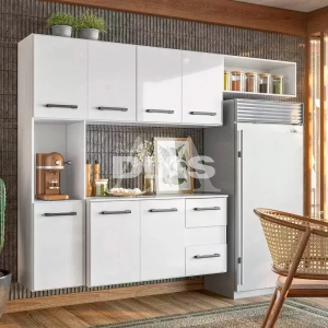 COZINHA NICIOLI COMPACTA JULIETE C/ BALCAO BRANCO / BRANCO