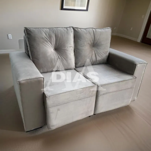 ESTOFADO MALU 2 LUGARES LARA RETRATIL CASTOR VELUDO