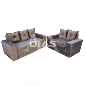 CJ ESTOFADO BOMFLEX 2/3 LUGARES HAITI CHOCOLATE VELUDO INCA 17