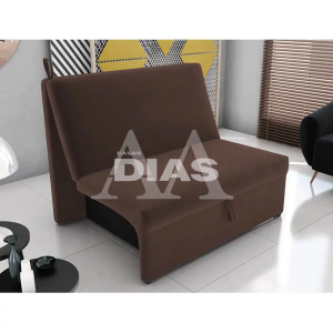 ESTOFADO CAMA MATRIX 2 LUGARES MALU SUED LIGHT MARROM ESCURO B256