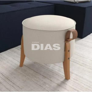 PUFF PEREIRA MOVEIS ROMA 107 LINHO AREIA NOBUCK MARROM