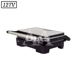 SANDUICHEIRA GRILL MALLORY ASTERIA COMPACT 900W 127V INOX/PRETA