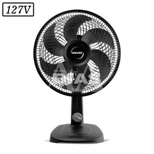 VENTILADOR MALLORY TURBO COMPACT 30CM 6 PAS 3 VEL 127V PRETO/GRAFITE