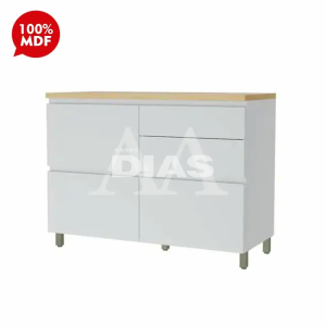 BALCAO NESHER 1P 4G RAINHA 120CM BRANCO/NATURE 500692