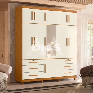 ROUPEIRO 6G 11P. ABRIR C/ ESPELHO ALBATROZ TRITON PLUS CINAMOMO/OFF WH