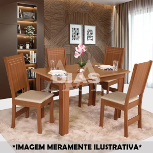 CJ MESA 4C SAO CARLOS MARIAH RETANGULAR 120X80  BEGE / NATURALLE