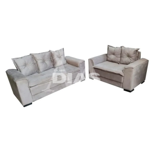 CJ ESTOFADO BOMFLEX 2/3 LUGARES HAITI AREIA ASTECA VELUDO INCA 03