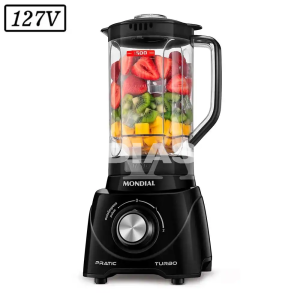 LIQUIDIFICADOR MONDIAL L-98-B 2 VEL 220V PRETO