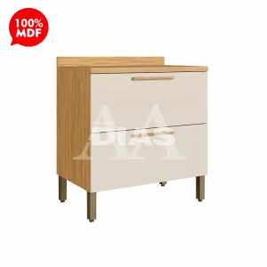 BALCAO RONIPA 1P 1G RIESLING 80CM AMENDOA / OFF WHITE