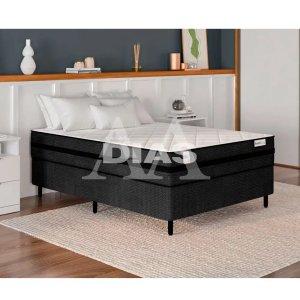 CJ BASE BOX/COLCHAO D70 138X188X67 PLUMATEX SMARTILHEUS BLACK