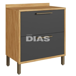 BALCAO RONIPA 1P 1G SYRAH 80CM AMENDOA/CHUMBO