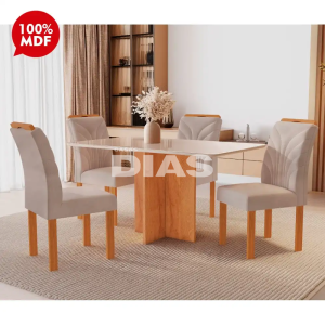 CJ MESA 4C CEL MOVEIS SALINAS RETANGULAR 120X80 TAMPO LONDRES PLUS C/V