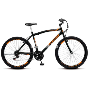 BICICLETA COLLI CAZELLE CB 500 ARO 26 C/MARCHA PRETO FOSCO/LARANJA NEO