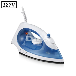 FERRO DE PASSAR ELGIN A VAPOR IRON PRESS 127V BRANCO/AZUL