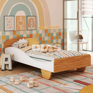 CAMA PEROBA SOL BRANCO BRILHO/AMENDOA