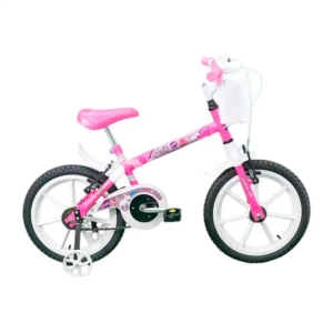 BICICLETA TK3 TRACK PINKY ARO 16 INFANTIL S/MARCHA ROSA/BRANCO
