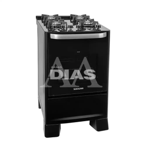 FOGAO 4B SUGGAR PISO BEST GLASS MESA DE VIDRO PRETO