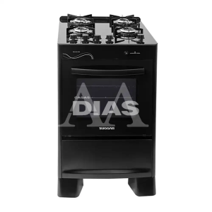 FOGAO 4B SUGGAR PISO NEO GLASS MESA VIDRO PRETO