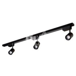 KIT LUMINARIA NITROLUX TRILHO PRETO 3X8W 3000K