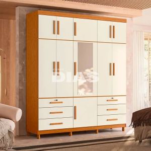 ROUPEIRO 6G 11P. ABRIR C/ ESPELHO ALBATROZ TRITON PLUS CARVALHO GRIFE