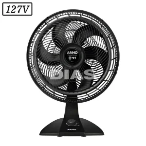 VENTILADOR ARNO VF42 TURBO FORCE 2 EM 1 40CM 6 PAS 3 VEL 127V PRETO