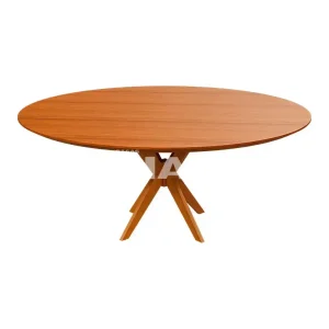 MESA AGN VITORIA REDONDA 130CM TAMPO LAMINADO MADEIRA