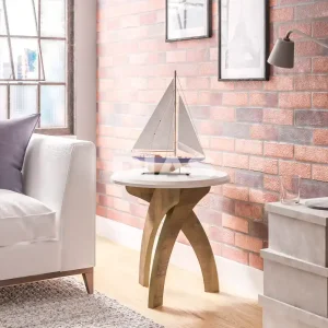 MESA APOIO ARTELY  JADE OFF WHITE / PINHO