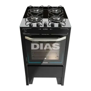 FOGAO 4B BRASLAR PISO HORUS TOP CONTROL AUTOMATICO BLACK
