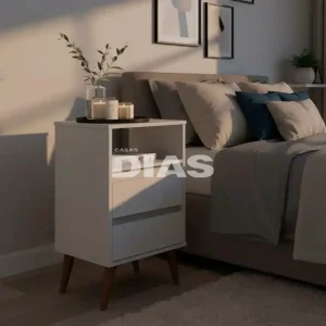 MESA DE CABECEIRA 2G EJ RETRO ROMA BRANCO