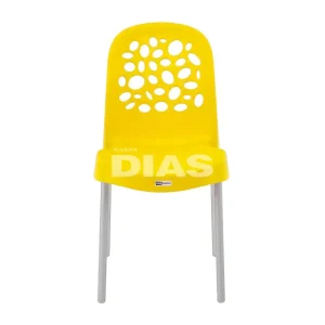 CADEIRA FORTE PLASTICO DELUXE REDONDA AMARELA
